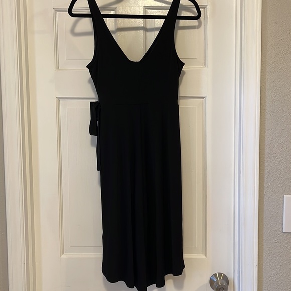 Express Black Mini Wrap Dress - Picture 2 of 4